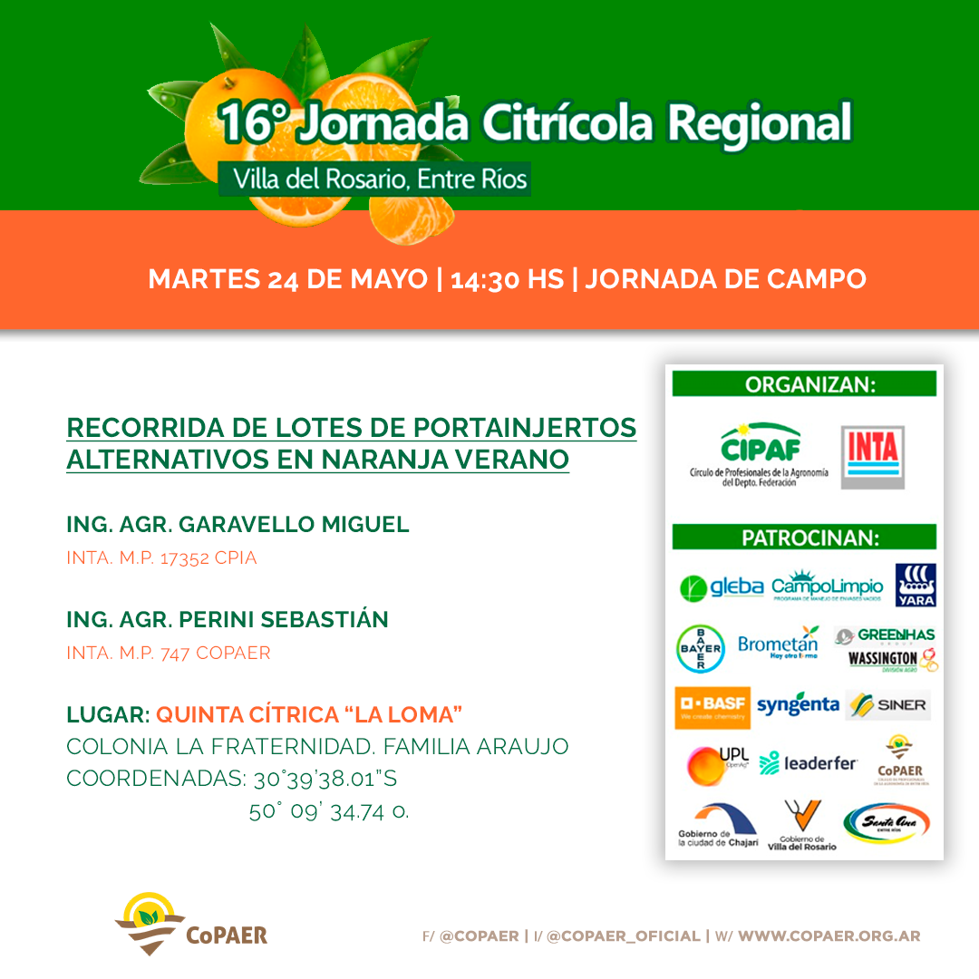 16a Jornada Citrícola Regional